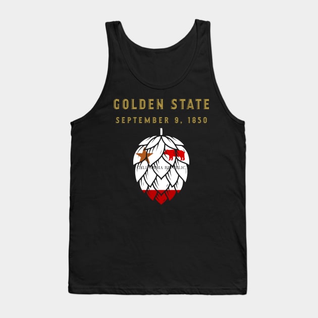 Original State of California Flag - California Republic Golden State Tank Top by Owl House Creative